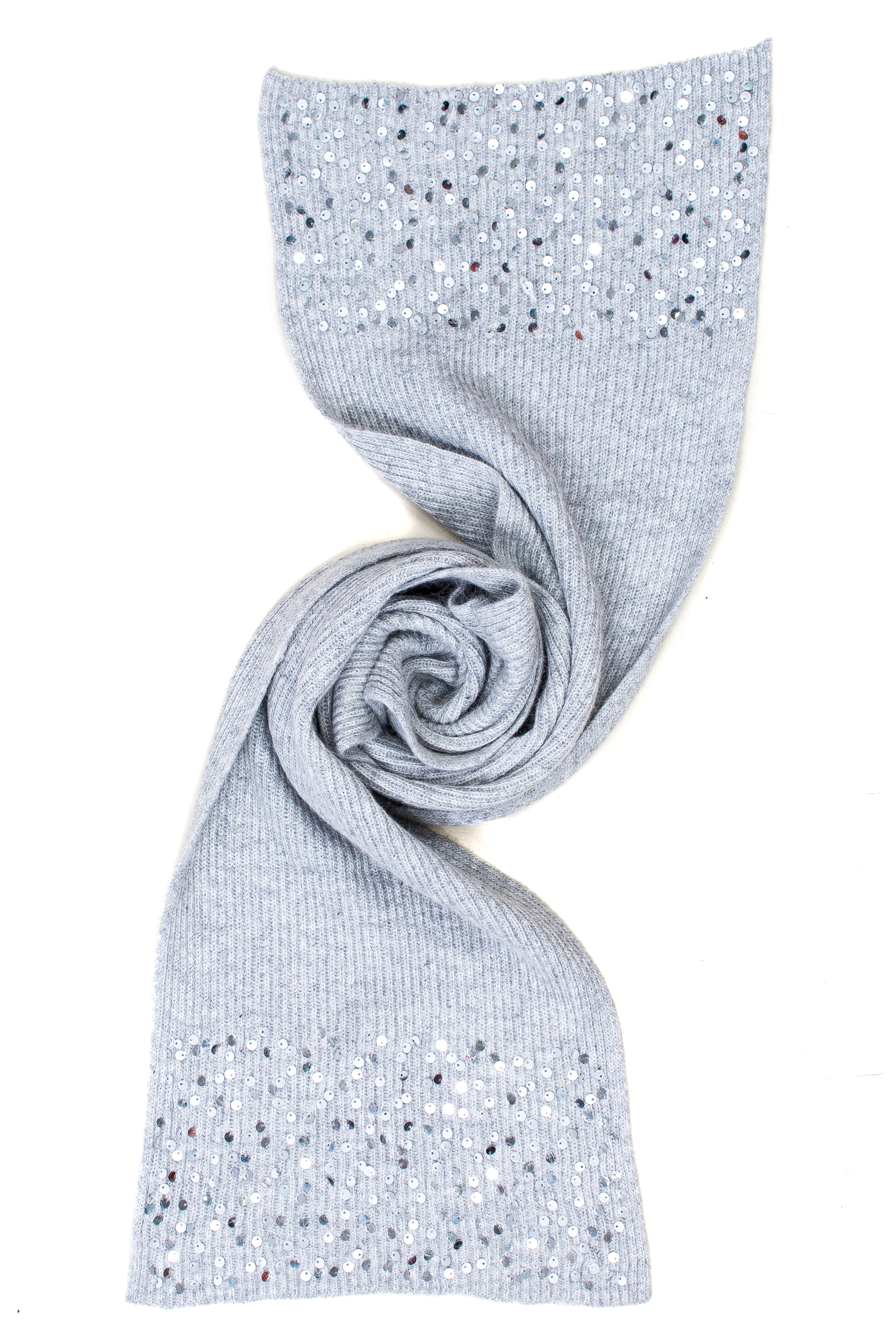 STOLA MAGLIA CON PAILLETTES, TG.UNICA - GREY